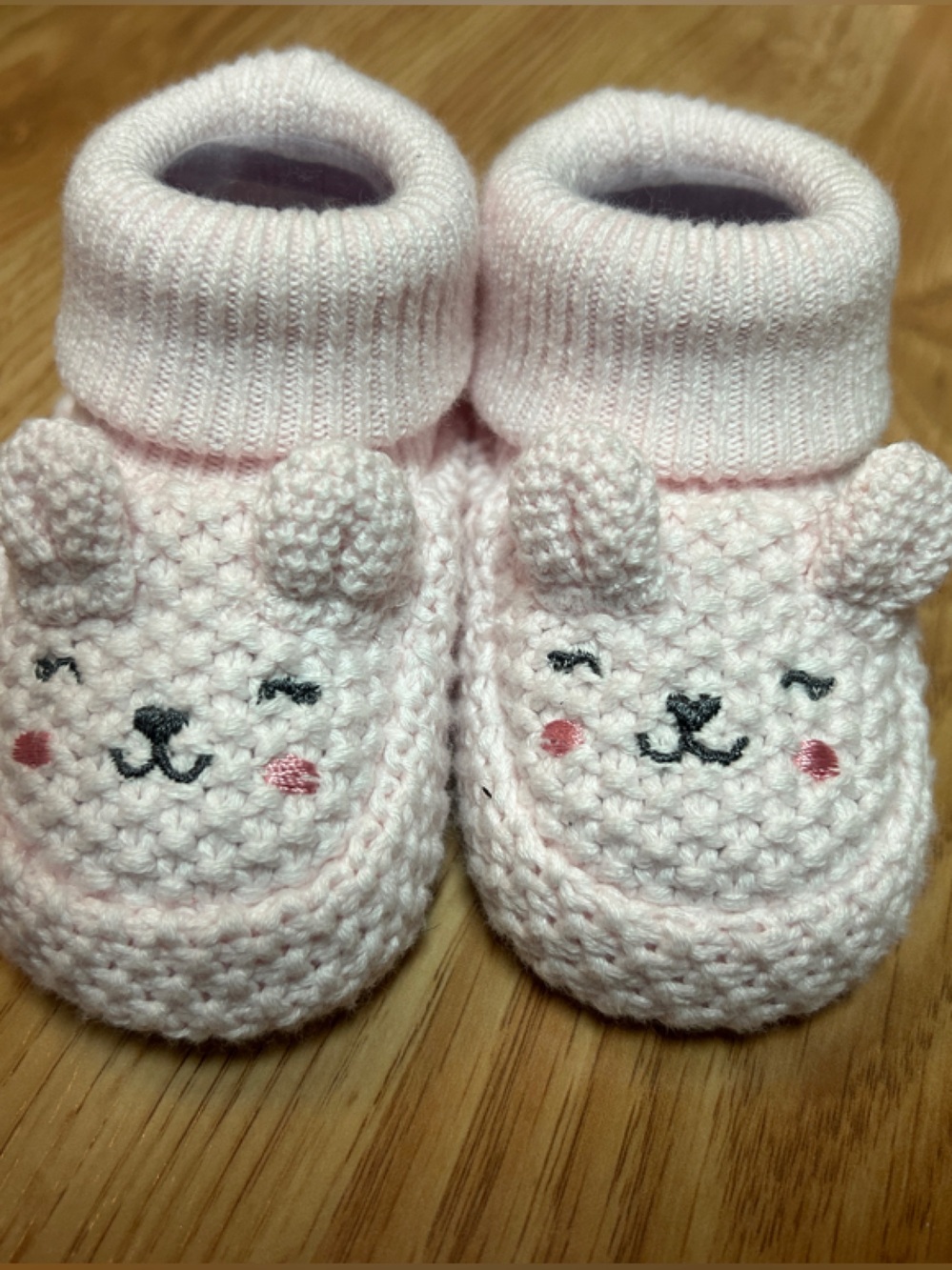 Carter's Pink Crochet Baby Booties